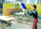 The lifter has 125kg capacity with 180°turning for loading CNC machines with sheets of wood.