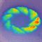 Microscopic motion picture: a shaped bunch of ultra-fast electrons. Image: Andrew McCulloch/University of Melbourne