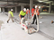The concrete planer from Kennards Concrete Care at work in the car park.