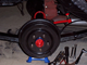 Drum brake and leaf springs painted 
