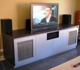 TV lift inside a cabinet