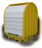 Roll Top Covered 4-Drum Spill Pallet | TSSBP4RT   
